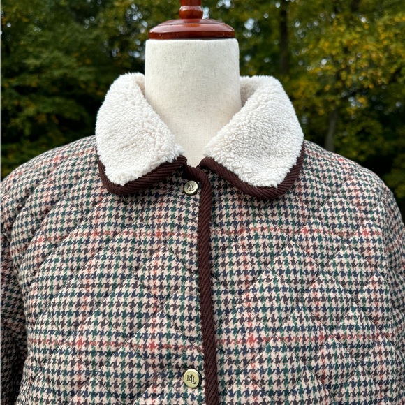 LAUREN RALPH LAUREN‎ BEIGE QUILTED COAT JACKET SIZE XL - Picture 4 of 12